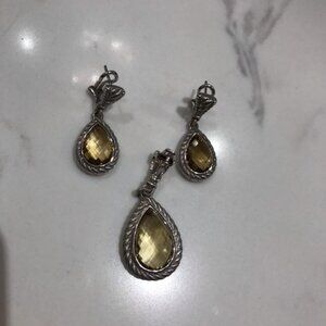 Judith Ripka Earrings and Pendant